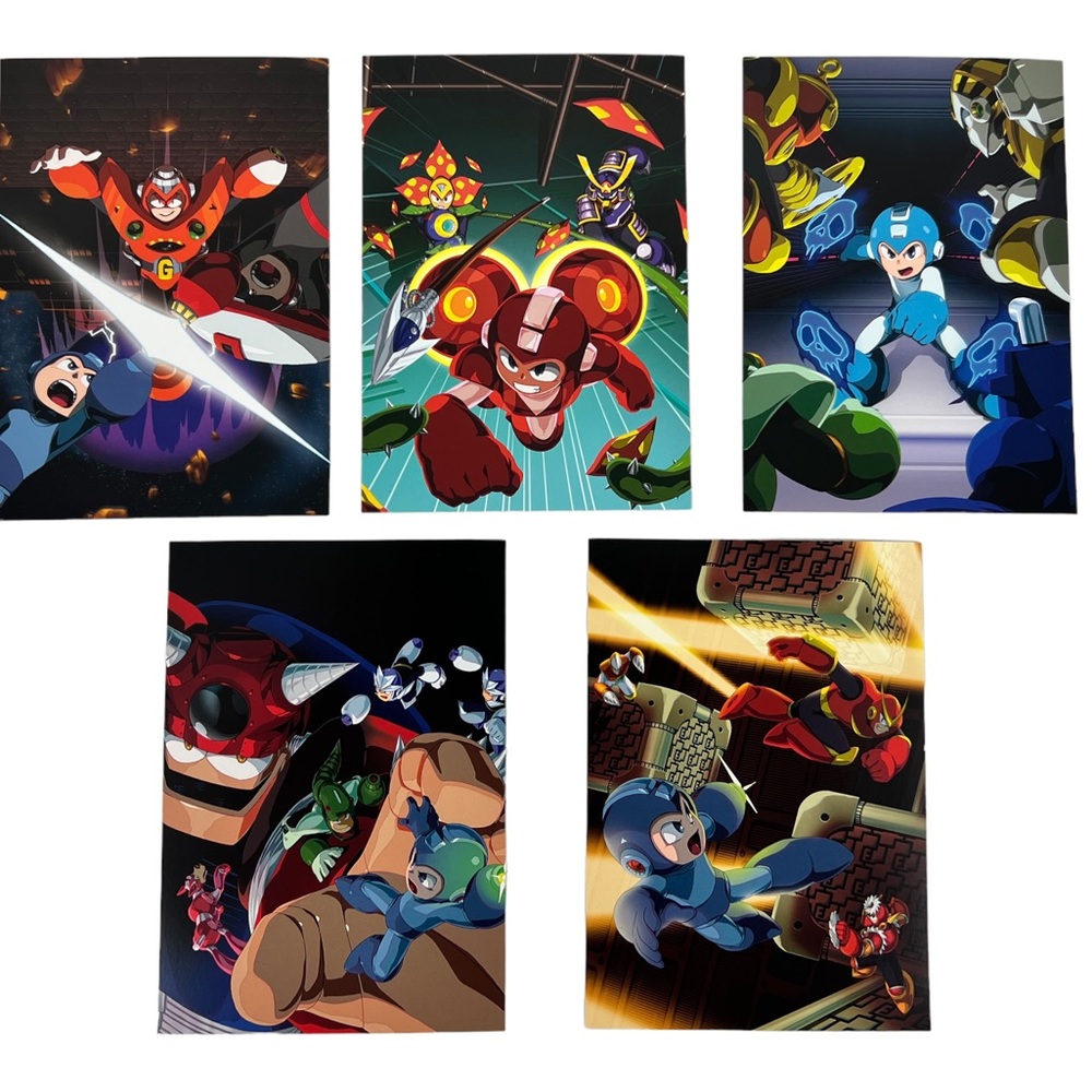 Mega Man Legacy Collection Postcard Capcom Lot Of 5 NEW 4 x 6
